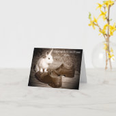 Hoppy Kaart van Vaderdag, die een Leuk Konijntje (Gele Bloem)