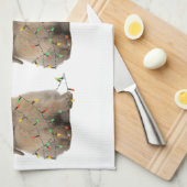 Hoppy KerstBunny Teatowel Theedoek (Quarter Fold)