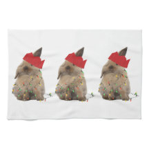 Hoppy KerstBunny Teatowel