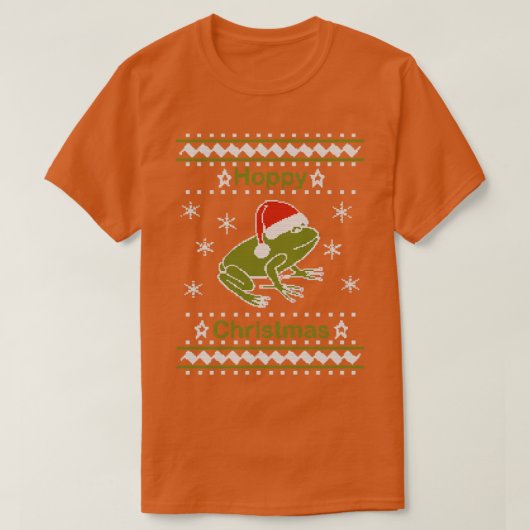 Hoppy Kerstkikker, Ugly Sweater T-shirt (Design voorkant)