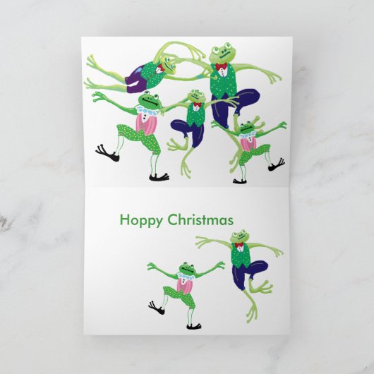 Hoppy Kerstmis Feestdagen Kaart (Binnen)