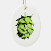 Hoppy Kerstmis voor je! Hop Keramisch Ornament (Achterkant)