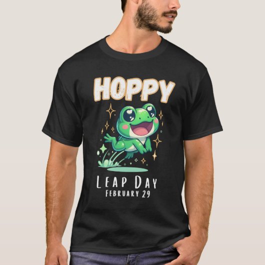 Hoppy Leap Day 29 februari T-shirt (Voorkant)
