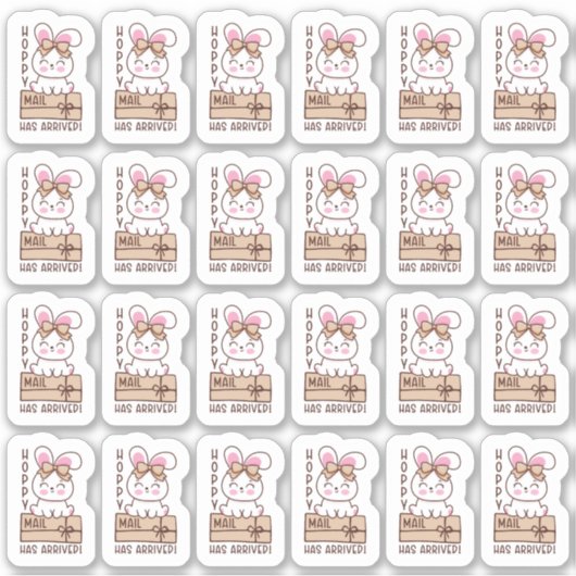 Hoppy Mail heeft Sticker blad gemaakt (Voorkant)