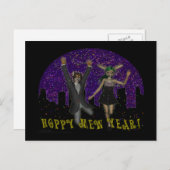 Hoppy Mew Year Briefkaart (Voorkant / Achterkant)