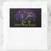 Hoppy Mew Year Rectangle Sticker (Tas)