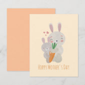 Hoppy Moederdag Notitiekaartje (Voorkant / Achterkant)