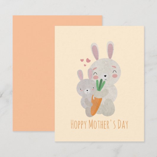 Hoppy Moederdag Notitiekaartje (Voorkant / Achterkant)