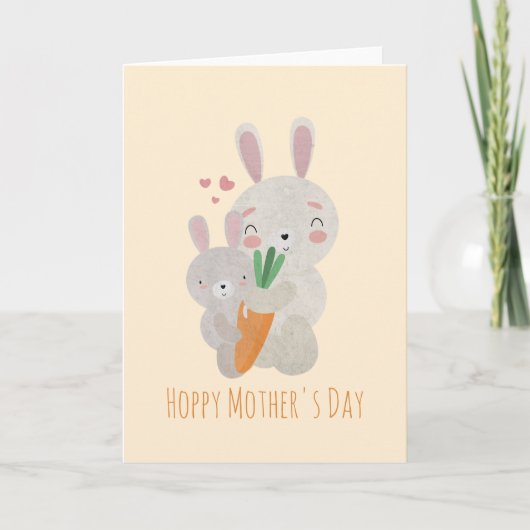Hoppy Moederdag Notitiekaartje (Voorkant)