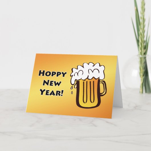 Hoppy nieuwjaar feestdagen kaart (Voorkant)