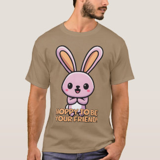 Hoppy om je vriend Schattige Bunny Cartoon  te zij T-shirt