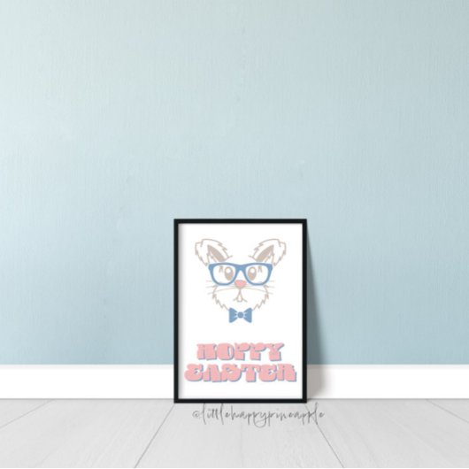 Hoppy paasbare lentemuurkunst poster