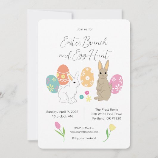 Hoppy Paasbrunch en eierjacht Kaart (Voorkant)