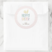 Hoppy paashaas Ears Classic Round Sticker (Tas)