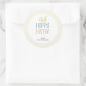 Hoppy paashaas Ears Classic Round Sticker (Tas)