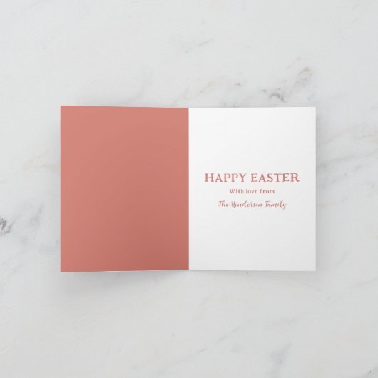 Hoppy paashaas en bloemeneieren kaart (Binnen)