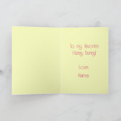 Hoppy Paashaas met Paaseieren, Bloemen Kaart (Binnen)