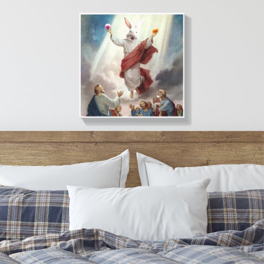 Hoppy Paasmeme Canvas Wandkunst (Insitu (Slaapkamer))
