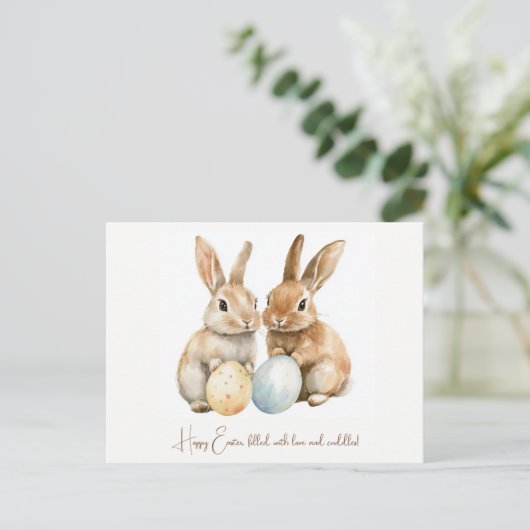 🐇Hoppy Paasparade Feestdagenkaart (Staand voorkant)