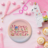 Hoppy Paasprogramma - Papieren Borden Papieren Bordje (Feest)