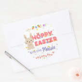 Hoppy paasschattig konijntje gepersonaliseerde sti ronde sticker (Envelop)