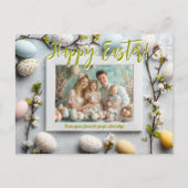 🐰🥚🌸 🐇Hoppy Paaswensen Feestdagenkaart (Voorkant)