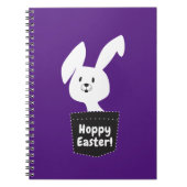 Hoppy paaswijn met witte vlek op Paars Notitieboek (Voorkant)