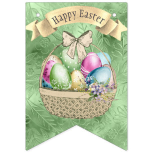 Hoppy Pasen Festiviteiten: Kleurrijke Bunting Vlag Vlaggetjes