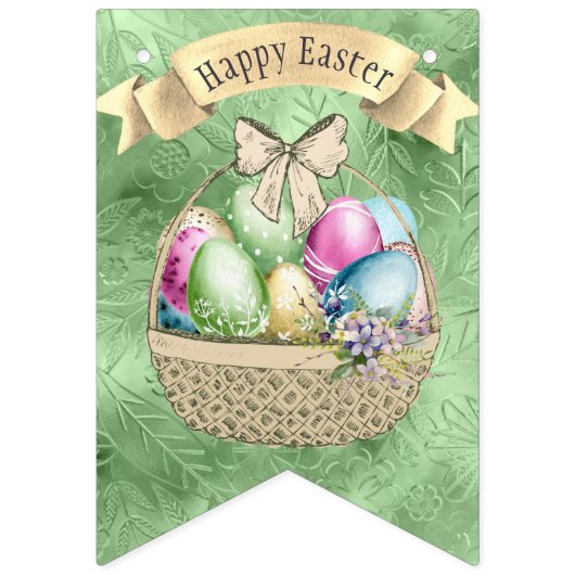 Hoppy Pasen Festiviteiten: Kleurrijke Bunting Vlag Vlaggetjes (Eerste vlag)