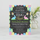 Hoppy Pasen Geslacht Onthullen Party Uitnodiging (Staand voorkant)