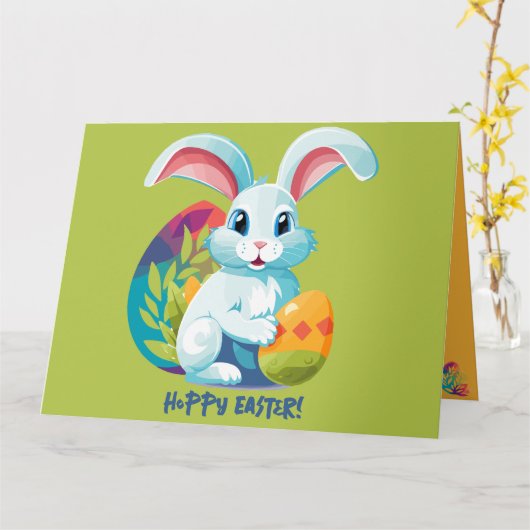 Hoppy Pasen! Kaart (Gele Bloem)