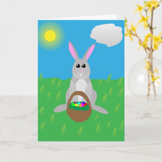 Hoppy Pasen! Kaart (Gele Bloem)