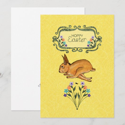 Hoppy Pasen Kinder Kaart (Voorkant / Achterkant)