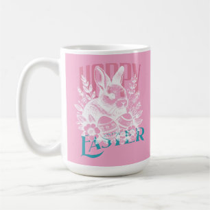 Hoppy Pasen Konijn Stempel Roze Koffiemok