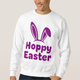 Hoppy Pasen Konijnenoren | Minimalistische Paarse Trui