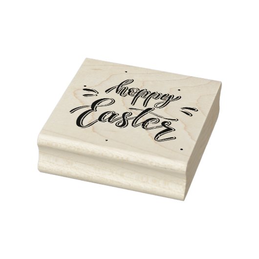 Hoppy Pasen Moderne Typografie | Feestdagen Rubberstempel (Stempel)