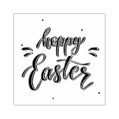 Hoppy Pasen Moderne Typografie | Feestdagen Rubberstempel (Afrduk)