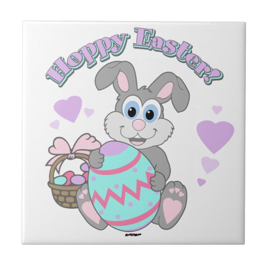 Hoppy Pasen!Paasbundel Tegeltje (Voorkant)