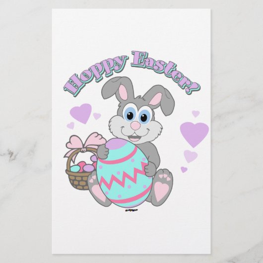 Hoppy Pasen! Paasbunny Briefpapier (Voorkant)