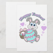 Hoppy Pasen! Paasbunny Briefpapier (Voorkant / Achterkant)