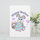 Hoppy Pasen! Paasbunny Briefpapier (Staand voorkant)