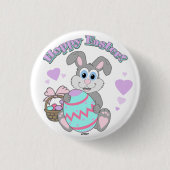 Hoppy Pasen! Paasbunny Ronde Button 3,2 Cm (Voorkant)