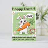 Hoppy Pasen Plezierkaart Kaart (Staand voorkant)