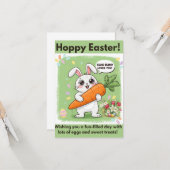 Hoppy Pasen Plezierkaart Kaart (Voorkant / Achterkant in situ)