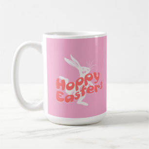 Hoppy Pasen Retro Roze Oranje Koffiemok