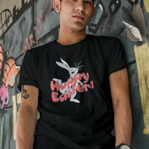 Hoppy Pasen Retro Roze Oranje Tattoo T-shirt
