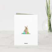 Hoppy Pasen Schattige Konijntje en Eieren Bloemen Kaart (Achterkant)