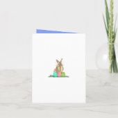 Hoppy Pasen Schattige Konijntje en Eitjes Boho Flo Kaart (Achterkant)