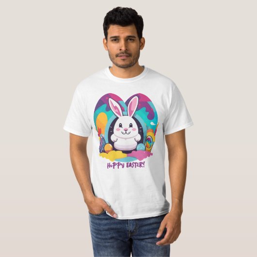 Hoppy Pasen! T-shirt (Voorkant volledig)