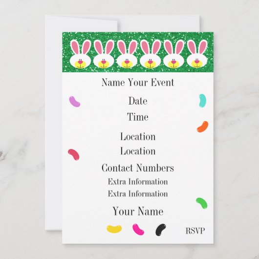 Hoppy Pasen uitnodiging (Achterkant)